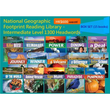 National Geographic Footprint Reading Library - Intermediate Level 1300 Headwords (Box Set - 15 books)